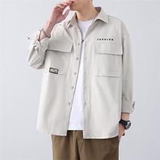 25年春季衬衫长袖得物抖音衬衫DS-C323-1-CS2501-P50，男装衬衫，电商C323-1