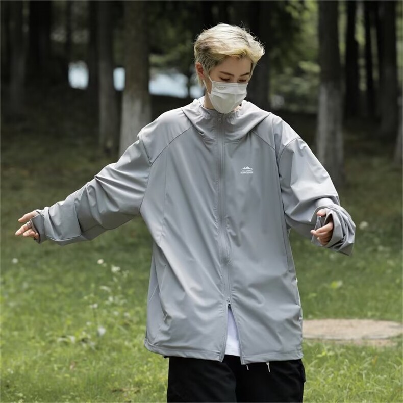 冰丝防晒衣夏季薄款连帽皮肤衣服潮牌日系户外防紫外线外套男图片