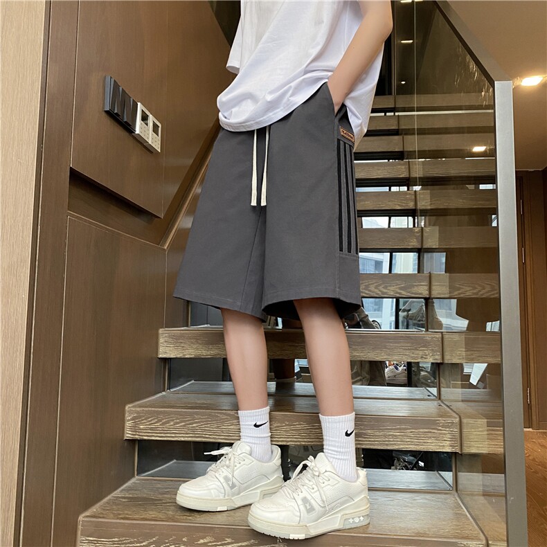 美式夏季新款三条杠宽松休闲五分裤B315-K24059-特p30控58无差价,男装休闲裤,电商B315