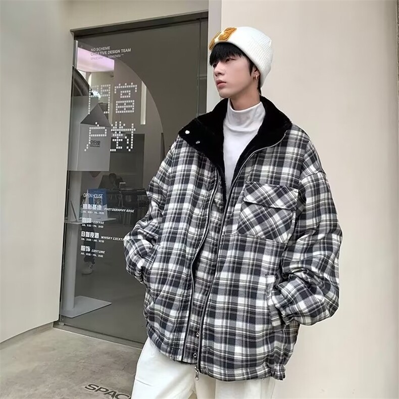 双面穿毛毛棉衣男韩版潮流美式帅气2024冬季新款M9902-P83,男装夹克,星座1109-3
