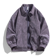 2025春季新款皮衣夹克男青少年学生潮流麂皮外套，男装皮衣，星座1206（原A206）