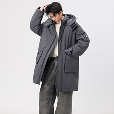 自家图有视频中长款棉服连帽登山情侣聚热保暖工装棉衣M2573p110，男装棉衣，电商D315