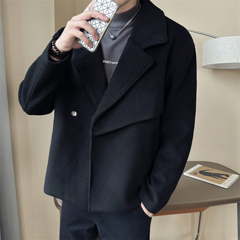 店主风~2024秋冬加棉加厚毛呢夹克外套F033/P115,男装夹克,电商B331