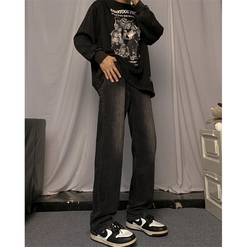 抖音爆新款男高街直筒修身水洗泥巴黄牛仔裤B315-K23252-P50控68,男装牛仔裤,电商B315