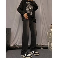 抖音爆新款男高街直筒修身水洗泥巴黄牛仔裤B315-K23252-P50控68，男装牛仔裤，电商B315