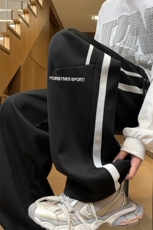 大高品质港风秋冬休闲条纹运动长裤X416b-1-KL907-特P38控68，女装休闲裤，星座416B-1