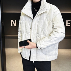 标50绒店主风冬季男士扎染立领羽绒服宽松保暖外套908-P225，男装羽绒服，电商B338