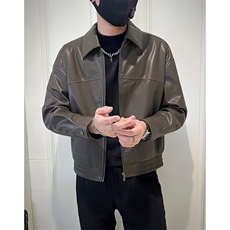 痞帅炸街皮衣男款潮流夹克短款上衣新款春秋装外套PW97，男装夹克，星座1116A（原606A-3）