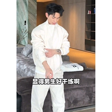 26春装新款美拉德立领飞行夹克boxy廓形休闲百搭外套上衣开衫外套，男装夹克，电商A443
