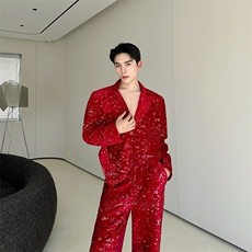 亮片痞帅炸街西服男外套高级感潮牌休闲舞台西装上衣318-P125，男装西服，电商A345