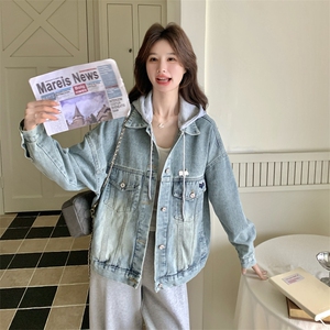 2026春款xian货 可脱卸帽小马牛仔外套2C090-9060-P140-K218图片
