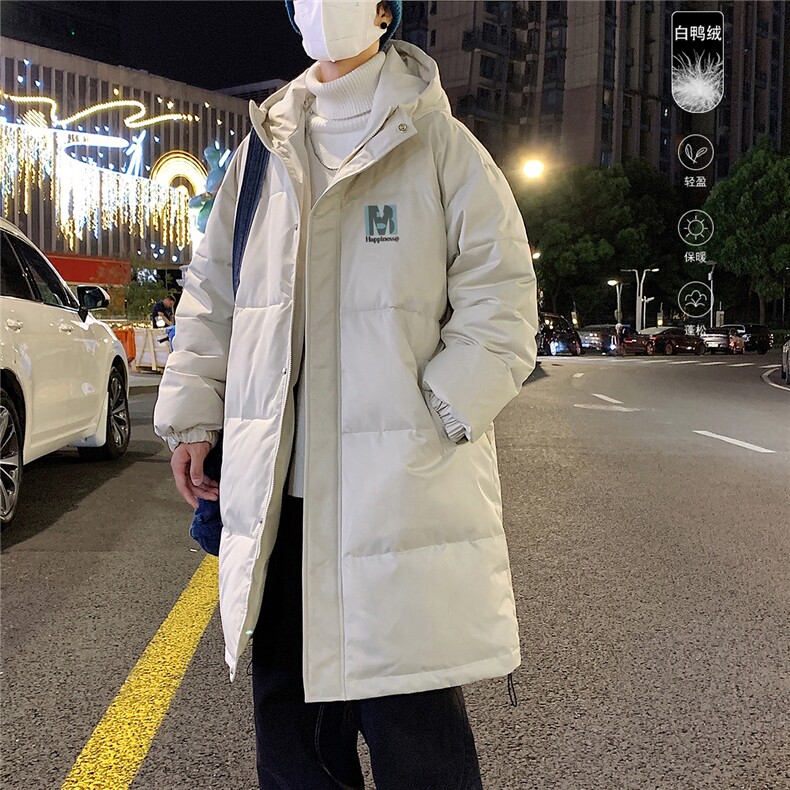 港风夜景标白鸭绒中长款休闲连帽羽绒服A247-YR1872P285控368,男装羽绒服,电商A247