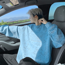 现货/秋季新款扎染重磅刺绣卫衣男B219A-ZY251-P48加绒P53控78，男装卫衣，电商B219A