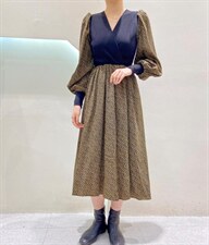 【现货】冬装新款针织拼接连衣裙，女装连衣裙，她她蜜制