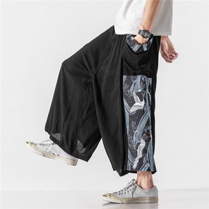 夏季 潮大码风棉麻仙鹤古风坠感休闲哈伦裤汉服  K111/P70图片