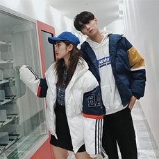 BFY原创棉衣男外套冬季潮流加厚百搭蓝色面包服A，男装棉衣，电商A345