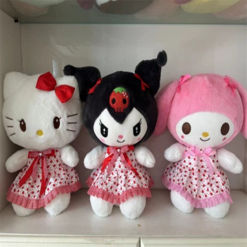 可爱精品草莓裙子卡特猫美乐乐库洛洛毛绒玩具玩偶公仔，绒域毛绒玩具厂