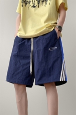 条纹撞色速干短裤男夏季薄款宽松五分裤FSDK246M-3XL特p30控58，男装牛仔裤，电商B219B