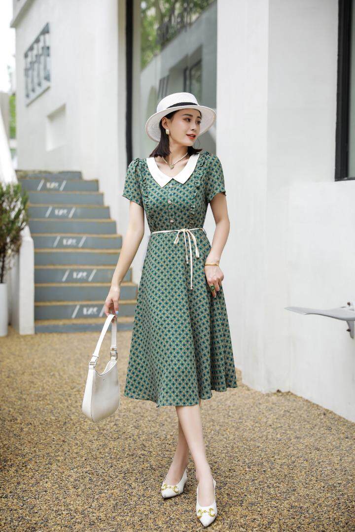 夏装连衣裙，竹节，女装连衣裙，雪飞诗