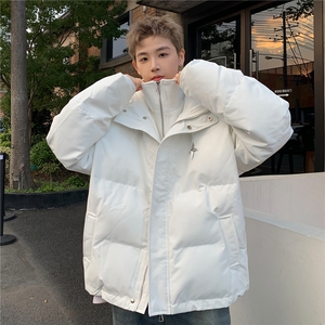 23冬装新款 美式假两件立领棉服情侣棉衣面包服外套男D331 P138图片