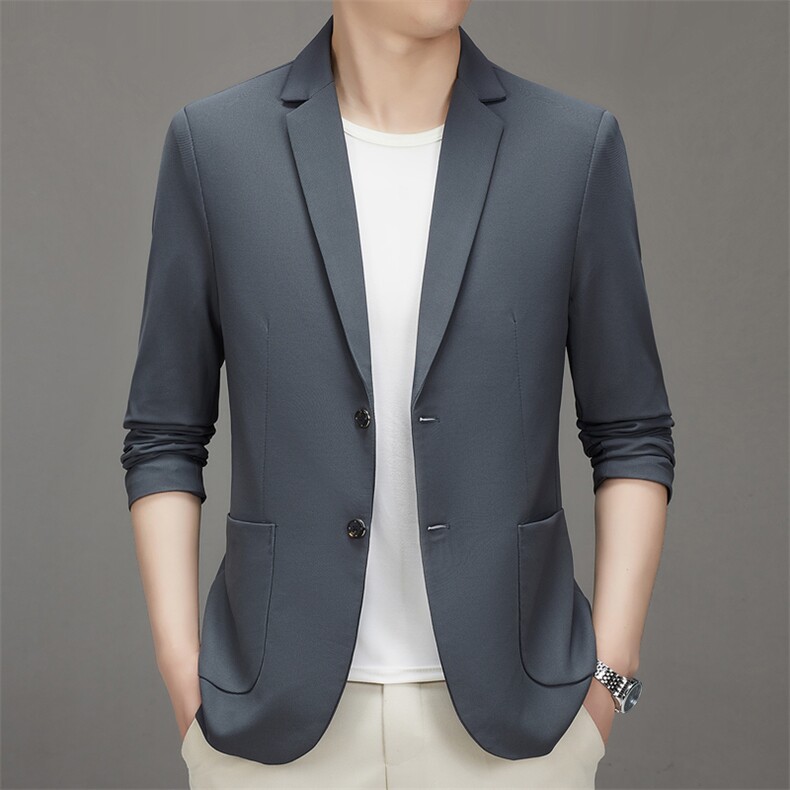 SJ2325男式2024年秋季新款长袖薄款西服休闲商务便服西装单西图片