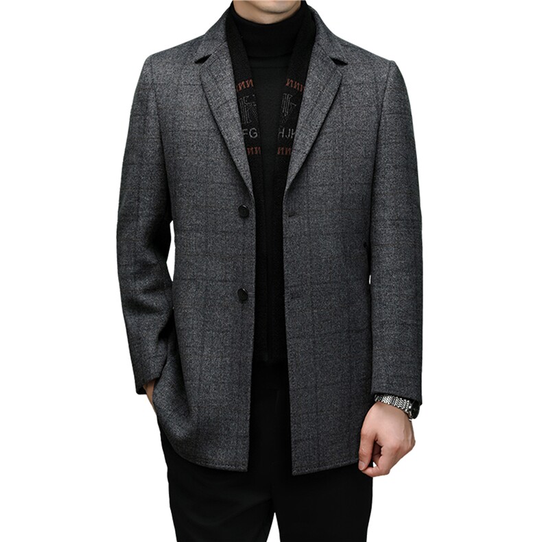 CKYC6076钱塘2020-2冬季新款商务休闲厚款中年男士毛呢西服P345,男装西服,钱塘207-2