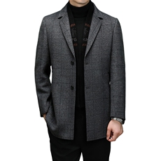 CKYC6076钱塘2020-2冬季新款商务休闲厚款中年男士毛呢西服P345，男装西服，钱塘207-2