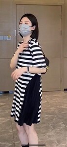 韩版拼接连衣裙图片