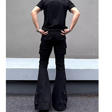2026美式高街口袋褶皱微喇男女cleanfit宽松牛仔裤K71576-P58网图，男装牛仔裤，电商B245