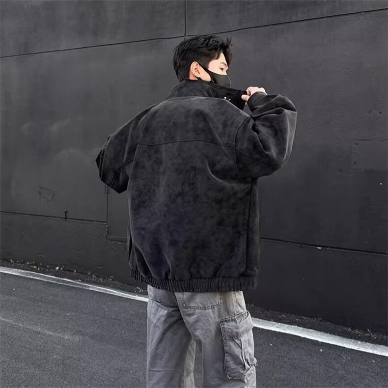 网图春季抖音得物品质扎染PU皮衣雾面皮夹克外套男6156S-TP53,男装夹克,星座207