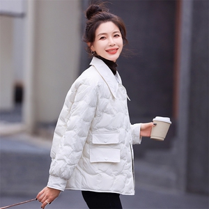 轻薄羽绒服女短款2022冬季新款时尚潮流小个子90白鸭绒外套现货！图片