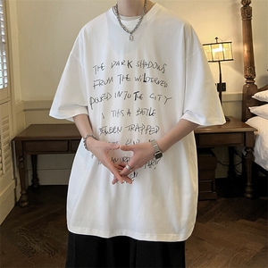 抖音得物二开 现货 220克夏装重磅美式高街宽松短袖t恤 MT154图片
