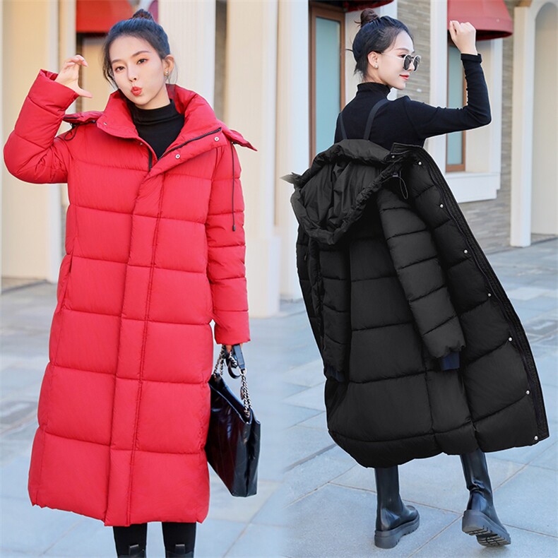 现货BAO款2024冬装新款韩版休闲背带式长款棉服防寒防风棉衣外套，女装棉衣/棉服，星宇服饰