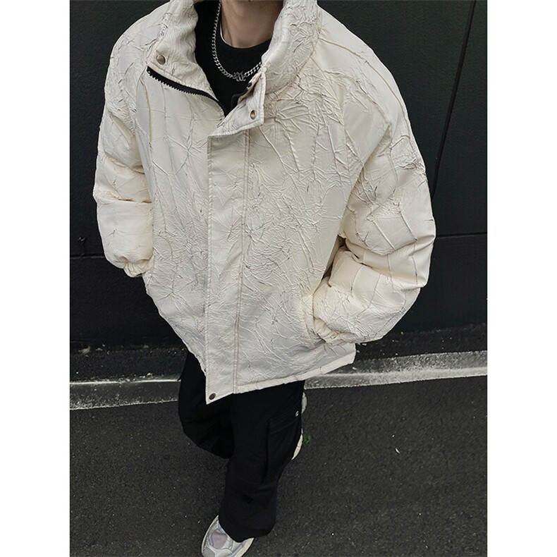 现货MY1108-特P85冬季棉衣小众美式宽松情侣棉衣男大码外套潮,男装棉衣,电商A059