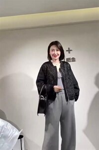 2022秋季新款时尚百搭宽松显瘦短外套,女装短外套,L·H·X