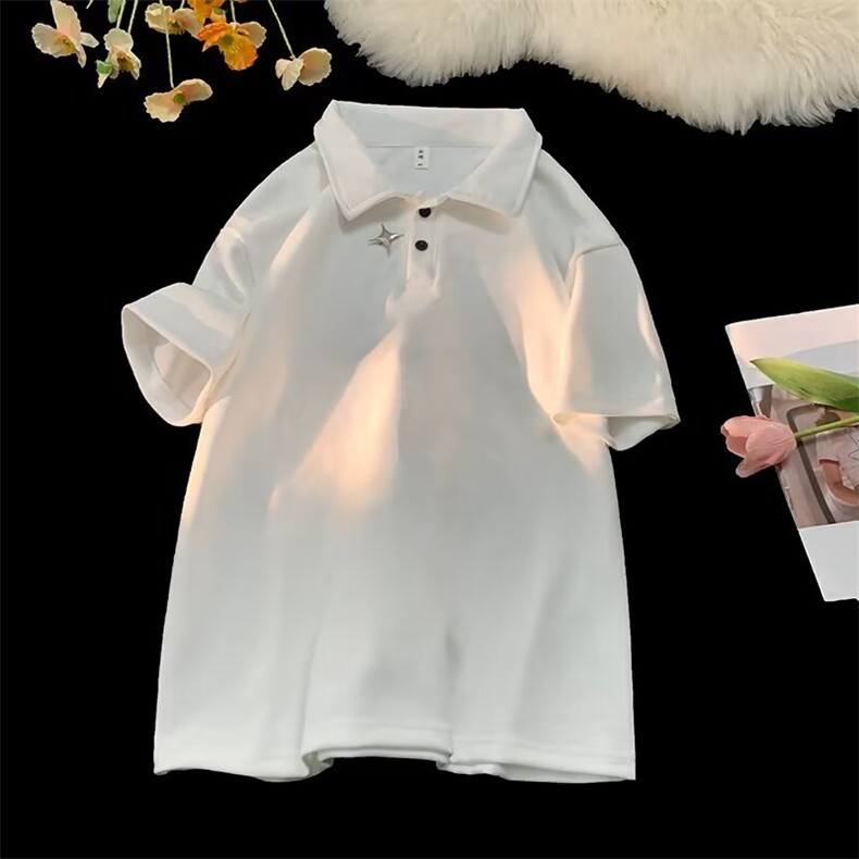 C330-P352024夏季新款美式潮流宽松短袖简约纯色百搭POLO衫现货，男装Polo衫，星座512-6