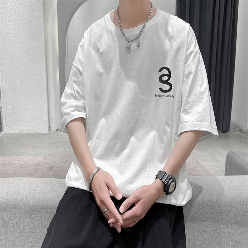 自家商标印花宽松220克高品质直播款A161-S030-P25,男装T恤,电商A161-2