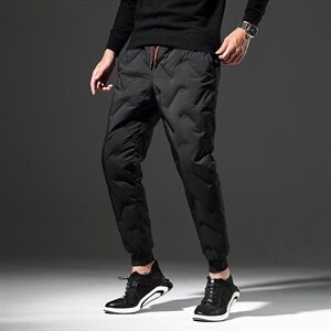 1099-P140 2020冬款羽绒裤90白鸭绒男休闲保暖裤子-图片