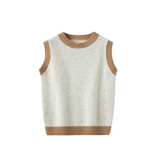 四季通用时尚百搭通勤彩点马甲，童装马夹/背心，奥澜羊绒