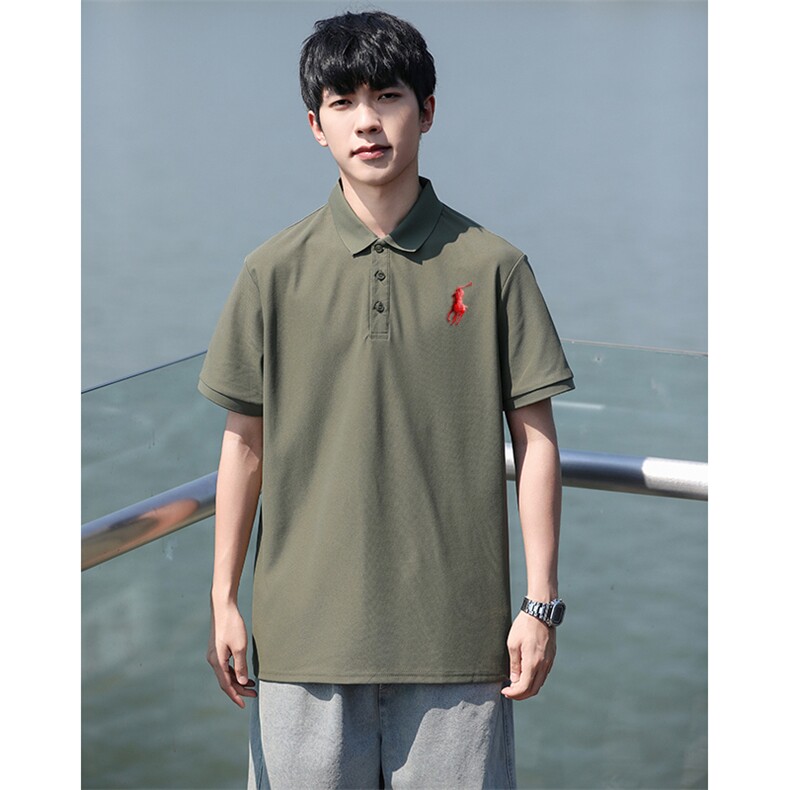 PP02红标小印花男女休闲大码团队服POLO衫T恤学生青少年夏短袖T,男装T恤,星座115A(原星座507）