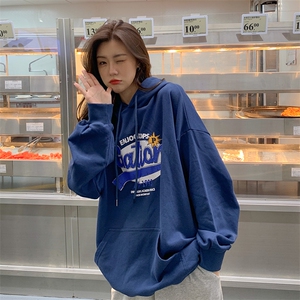 320克加绒大码宽松立领拉链卫衣女长袖oversize外套女E639-P45图片