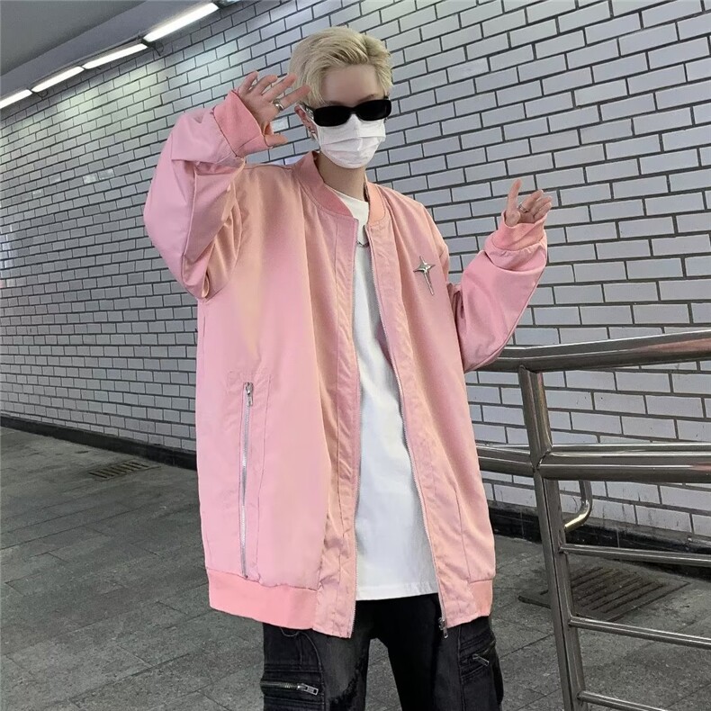 牧野森美式夹克男春季防风工装春秋外套棒球服刺绣薄外衣JK7003,男装夹克,星座1116A-1（原606A）