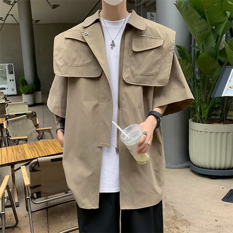 春夏季新款衬衫潮流慵懒男方领衬衫E027P50,男装衬衫,星座1116-2