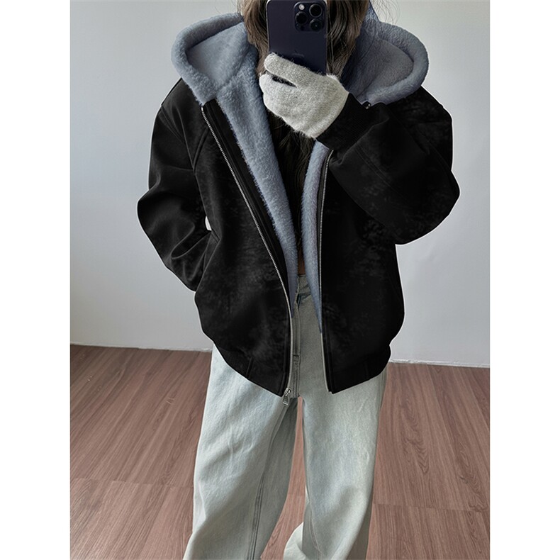 现货高品质美式高街冬季重磅座山雕大毛毛领pu皮棉衣男女加厚外套,男装皮衣,电商A486