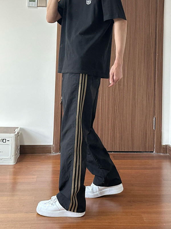 大量现货三条杠设计感条纹速干裤男女款夏季潮流痞帅DY5036-特P35,男装休闲裤,电商A178