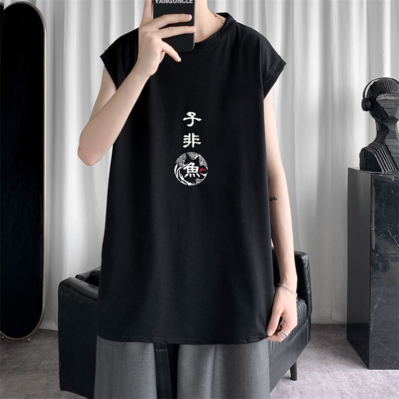 BX25070-P20纯汗背心男士大码宽松汗衫男无袖t恤男港风,男装T恤,电商A040
