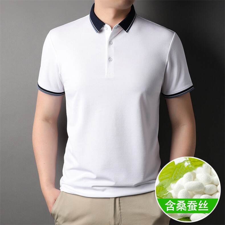 纯色休闲Polo衫男短袖夏季青年百搭T恤男上衣CMJZ5377-P53,男装T恤,星座1105-3