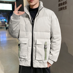 冬季新款中青年男士加厚保暖羽绒服男装休闲立领上衣时尚潮流外套图片