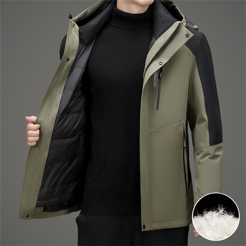 男士青年时尚冲锋衣可脱卸一衣三穿加厚保暖羽绒服MJ9726-P295,男装羽绒服,星座1105-3