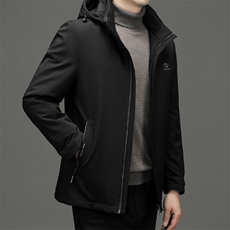 CD8828钱塘2020-2秋冬中老年男士加绒保暖羽绒服连帽百搭外套P380，男装羽绒服，钱塘207-2